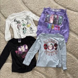 Kids Graphic Long Sleeve Tops - Multicolor